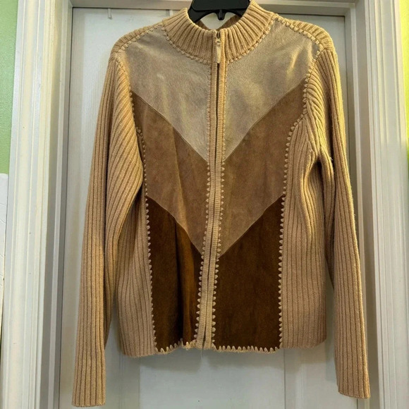 Designers Studio Originals Long Sleeve Full Zip Leather Jacket - Picture 1 of 6